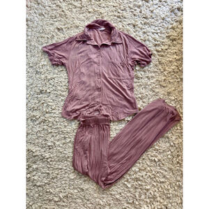 Women's Danskin Pajama Set S Mauve Viscose